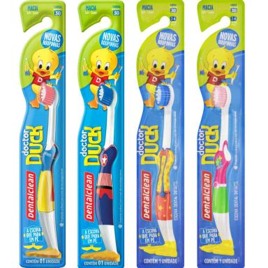 ESCOVA DE DENTE DOCTOR DUCK - MACIA - 2-6 ANOS - DENTALCLEAN