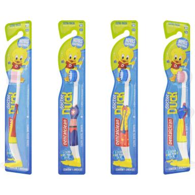 ESCOVA DE DENTE DOCTOR DUCK EXTRA MACIA 2-6 ANOS DENTALCLEAN