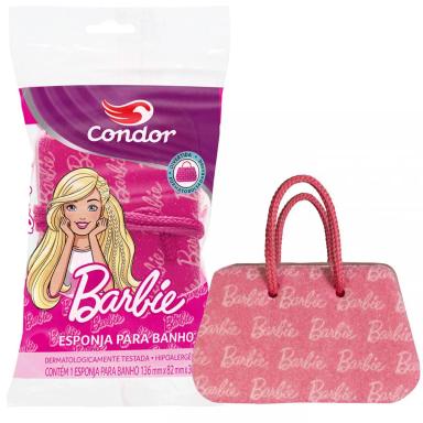 ESPONJA DE BANHO BARBIE - EM FORMA DE BOLSA - 8303 - CONDOR