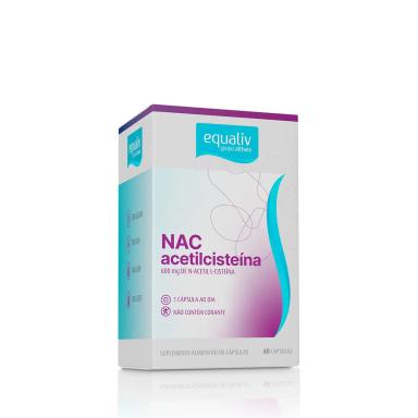 NAC N-ACETILCISTEINA 600MG - EQUALIV - CAIXA C/ 60 CAPSULAS