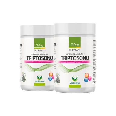 KIT 2 TRIPTOSONO = TRIPTOFANO, VITAMINAS B6 E B3, MAGNESIO, COENZIMA Q10 (UBIQUINOL) 2X90 = 180 CáPSULAS