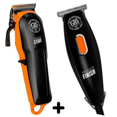 KIT MáQUINA DE CORTE GBS ABSOLUTE STAGE + ACABAMENTO FINISH Bivolt