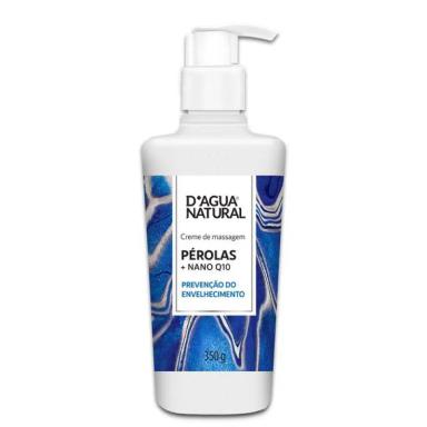 Creme de Massagem Pérolas + Nano Q10 D'Agua Natural 650G 350G