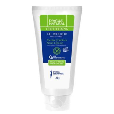 GEL REDUTOR MENTOL. CâNFORA E CAFEíNA D'áGUA NATURAL 750G 200g