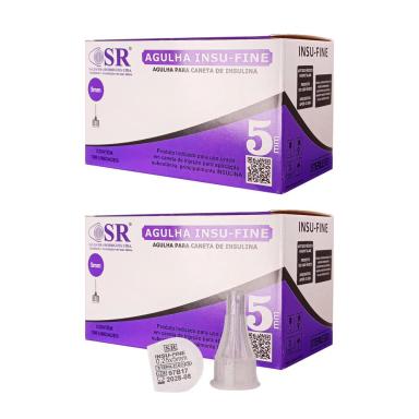 KIT 200UN AGULHA PARA CANETA DE INSULINA 5MM 31G SR