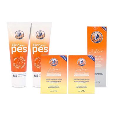 KIT MINANCORA CREMES PARA OS PéS CREME ANTI-ACNE SABONETES.