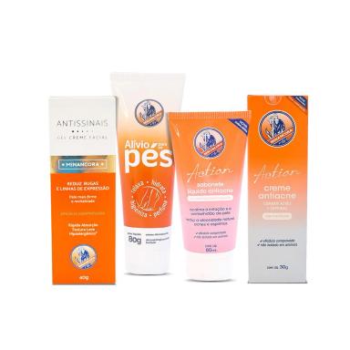 KIT MINANCORA LINHA COSMéTICOS MENOS SABONETE EM BARRA