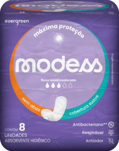 ABSORVENTE MALHA SUAVE S/ABAS MODESS 8 UN