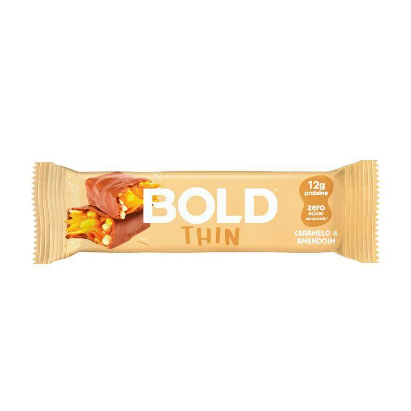 BOLD THIN BARRA PROTEICA NOUGAT CARAMELO E AMENDOIM BOLD 40G