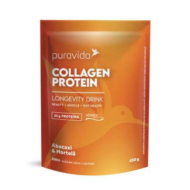 COLLAGEN PROTEIN ABACAXI HORTELã PURAVIDA 450G