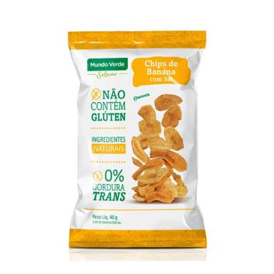 CHIPS DE BANANA COM SAL MUNDO VERDE SELEçãO 40G