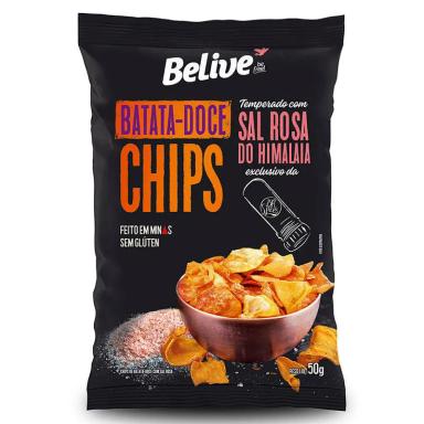 CHIPS BATATA DOCE SAL ROSA DO HIMALAIA BELIVE 50G