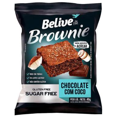 BROWNIE CHOCOLATE COM COCO BELIVE 40G