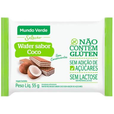 WAFER COCO 55G - MUNDO VERDE SELEçãO