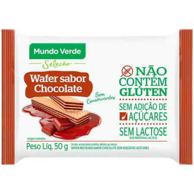 WAFER CHOCOLATE 50G MUNDO VERDE SELEçãO