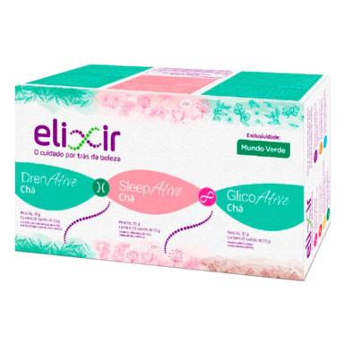 CHá DRENATIVE SLEEPATIVE GLICOATIVE ELIXIR 80G COM 60SCHS