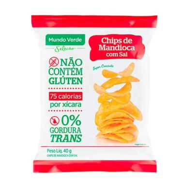 CHIPS DE MANDIOCA COM SAL MUNDO VERDE SELEçãO 40G