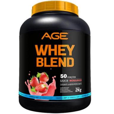 WHEY BLEND - BLEND DE PROTEíNA DE ALTA QUALIDADE - (2KG) - AGE Morango