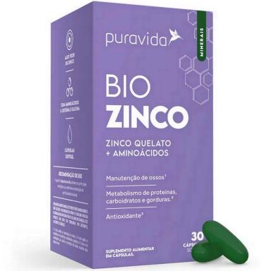 BIO ZINCO COM AMINOáCIDOS + ZINCO QUELATO - AUMENTO DA IMUNIDADE - PURA VIDA