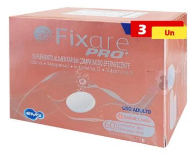Fixare Pro Sabor Limão 3 x 60 Comprimidos Efervescentes EMS