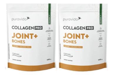 COLLAGEN PRO JOINT E BONES 2 X 450G PURAVIDA