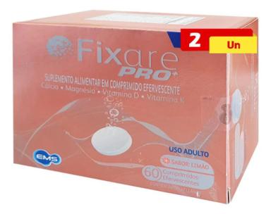 Fixare Pro Sabor Limão 2 x 60 Comprimidos Efervescentes EMS