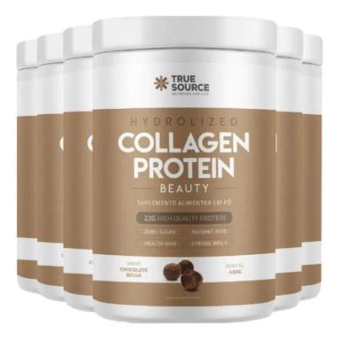 COLLAGEN PROTEIN CHOCOLATE BELGA 6 X 450G TRUE SOURCE