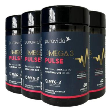 Ômega 3 Pulse 4 X 60 Cápsulas Puravida