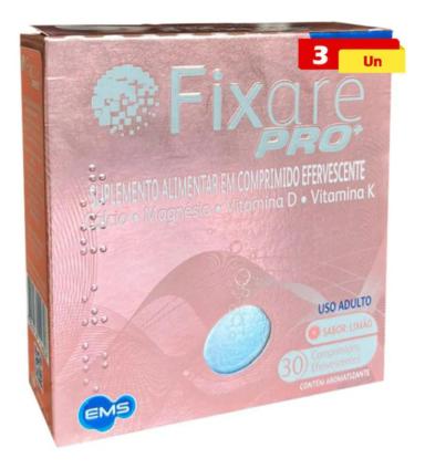 Fixare Pro Mais Sabor Limão 3 X 30 Comprimidos EMS