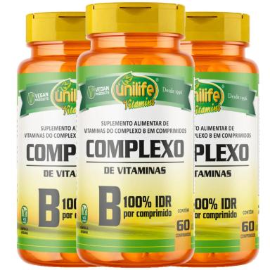 COMPLEXO B VITAMINAS 3 X 60 CáPSULAS - UNILIFE