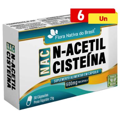 KIT 6 NAC ACETILCISTEINA 700MG 30 CÁPSULAS - FLORA NATIVA