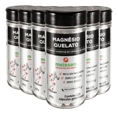 MAGNéSIO QUELATO 6 X 120 CáPSULAS - MEISSEN