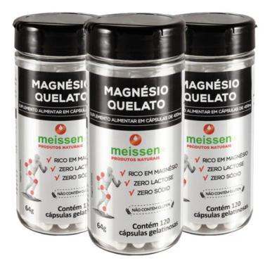 MAGNéSIO QUELATO 3 X 120 CáPSULAS - MEISSEN