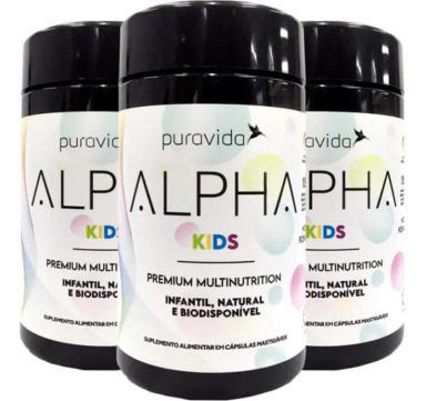 ALPHA KIDS MULTIVITAMíNICO PURAVIDA 3 X 150 CáPSULAS