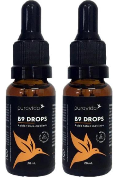 VITAMINA B9 ÁCIDO FóLICO GOTAS 2 X 20ML PURAVIDA