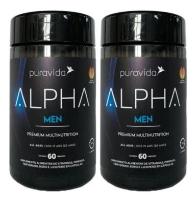 ALPHA MEN MULTIVITAMíNICO 2 X 60 CáPSULAS PURAVIDA