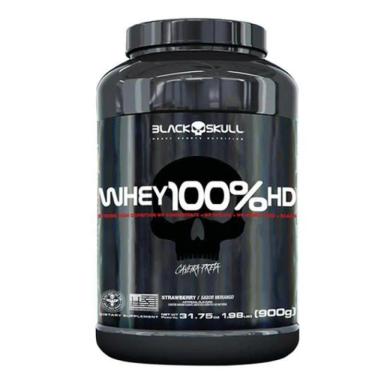 WHEY 100 MORANGO 900G - BLACK SKULL