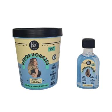 KIT LOLA DANOS VORAZES MáSCARA 450G + ÓLEO REPARADOR 50ML