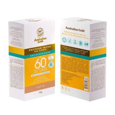 AUSTRALIAN GOLD PROTETOR SOLAR FACIAL COM COR FPS60 40G