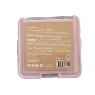 Pó COMPACTO RUBY ROSE TEXTURA FINA COBERTURA LEVE HB-858 - xpto