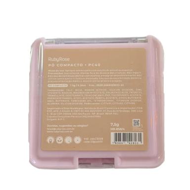 Pó COMPACTO RUBY ROSE TEXTURA FINA COBERTURA LEVE HB-858 - xpto