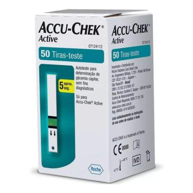TIRAS ACCU CHEK ACTIVE CAIXA COM 50 UNIDADES