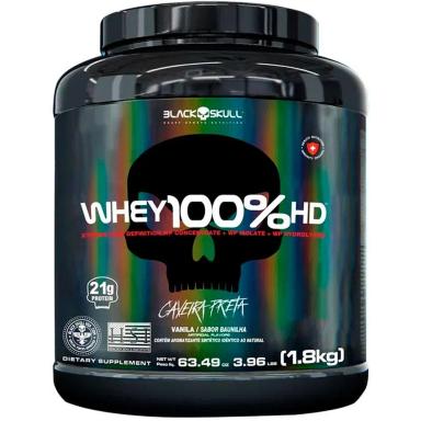 WHEY 100% HD - 1800G - BAUNILHA - BLACK SKULL