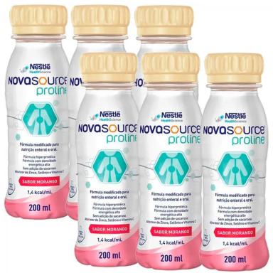 KIT 6X NOVASOURCE PROLINE - MORANGO - 200ML CADA - NESTLé