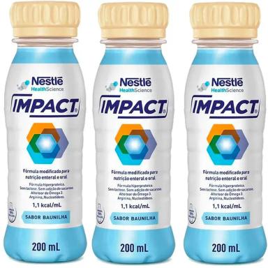 KIT 3X IMPACT BAUNILHA - 200ML CADA - NESTLE