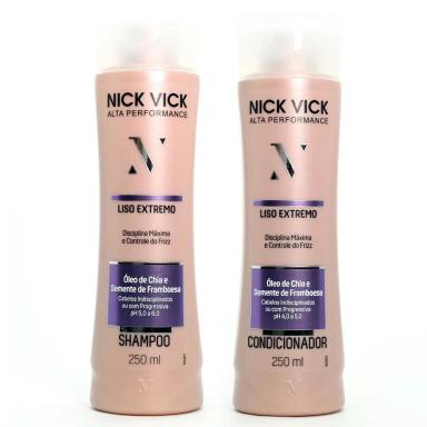 KIT NICK VICK LISO EXTREMO SHAMPOO E CONDICIONADOR