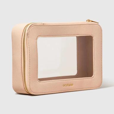 NéCESSAIRE NUDE COM TRANSPARêNCIA - CRYSTAL CASE