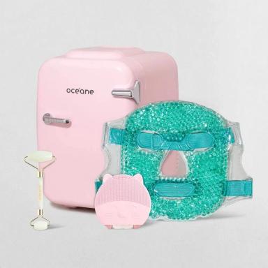 KIT GELADEIRA + JADE ROLLER + CAT CLEANER + GEL FACE MASK - KIT LIMPA. RELAXA E ESTIMULA