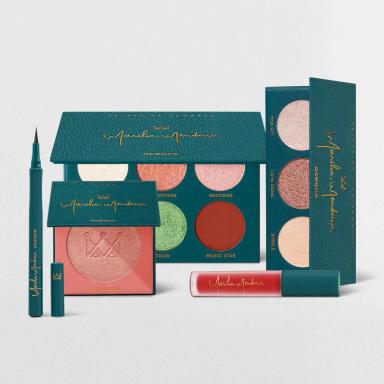 KIT BATOM LíQUIDO VERMELHO + PALETAS + CANETA DELINEADORA + BLUSH MARíLIA MENDONçA BY OCéANE (5 PRODUTOS)