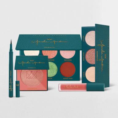 KIT BATOM LíQUIDO NUDE + PALETAS + CANETA DELINEADORA + BLUSH MARíLIA MENDONçA BY OCéANE (5 PRODUTOS)